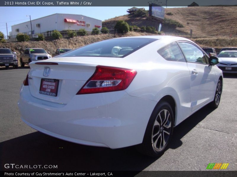 Taffeta White / Gray 2013 Honda Civic EX Coupe
