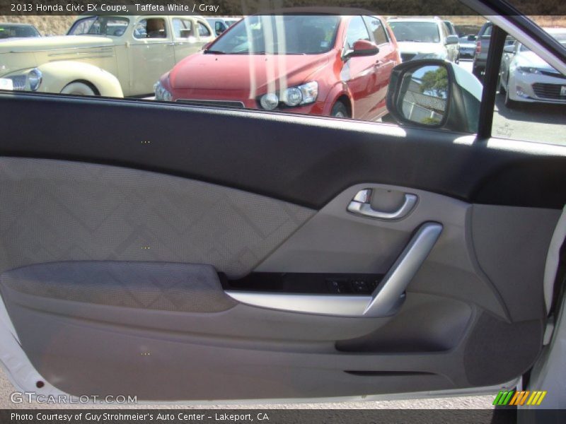 Taffeta White / Gray 2013 Honda Civic EX Coupe