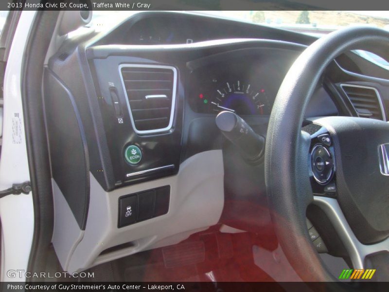 Taffeta White / Gray 2013 Honda Civic EX Coupe