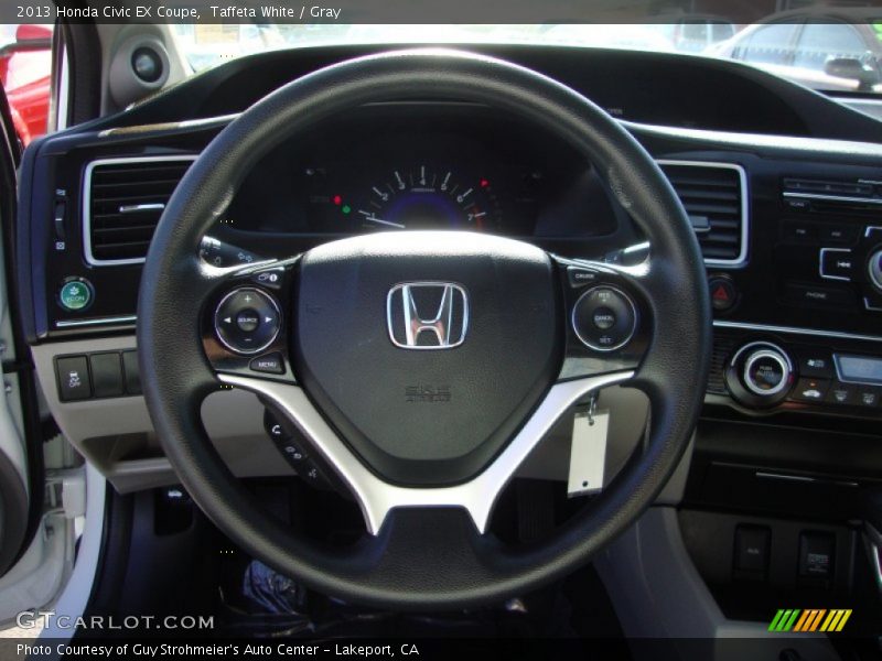 Taffeta White / Gray 2013 Honda Civic EX Coupe