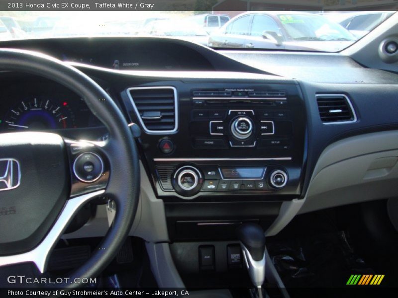 Taffeta White / Gray 2013 Honda Civic EX Coupe
