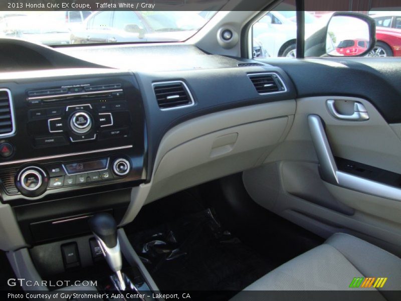Taffeta White / Gray 2013 Honda Civic EX Coupe
