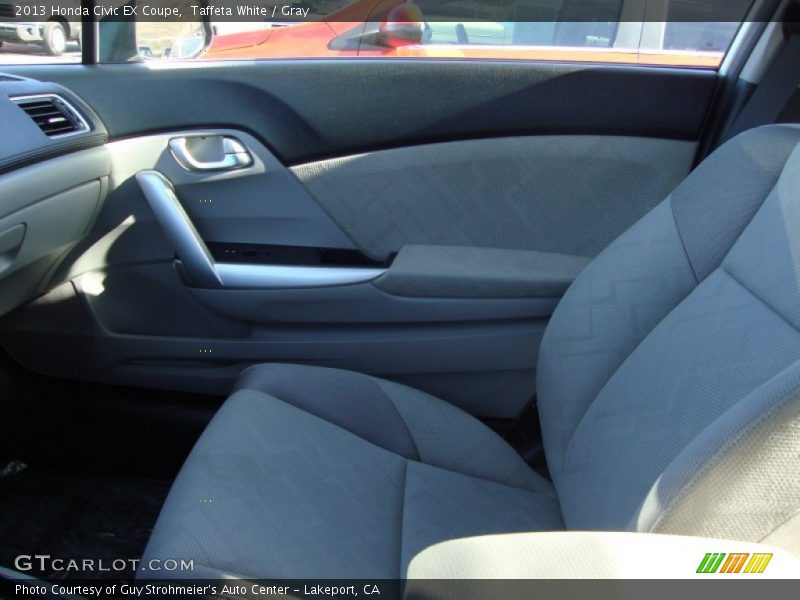 Taffeta White / Gray 2013 Honda Civic EX Coupe