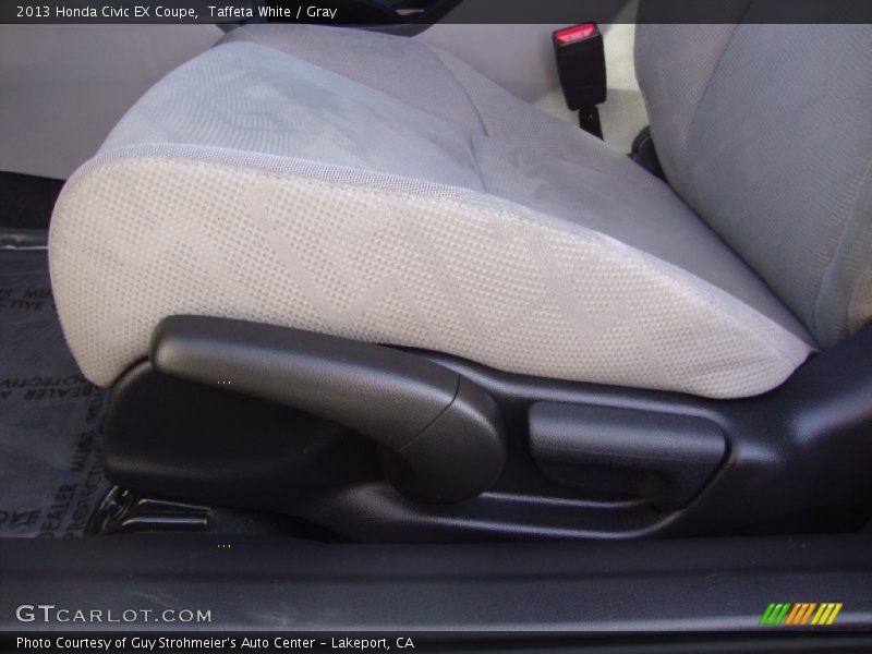 Taffeta White / Gray 2013 Honda Civic EX Coupe