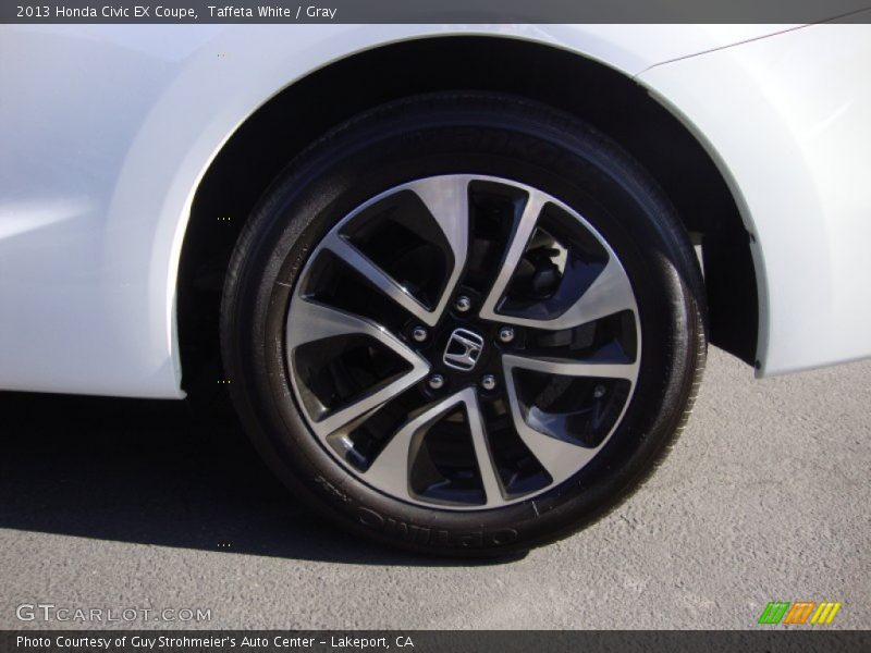 Taffeta White / Gray 2013 Honda Civic EX Coupe