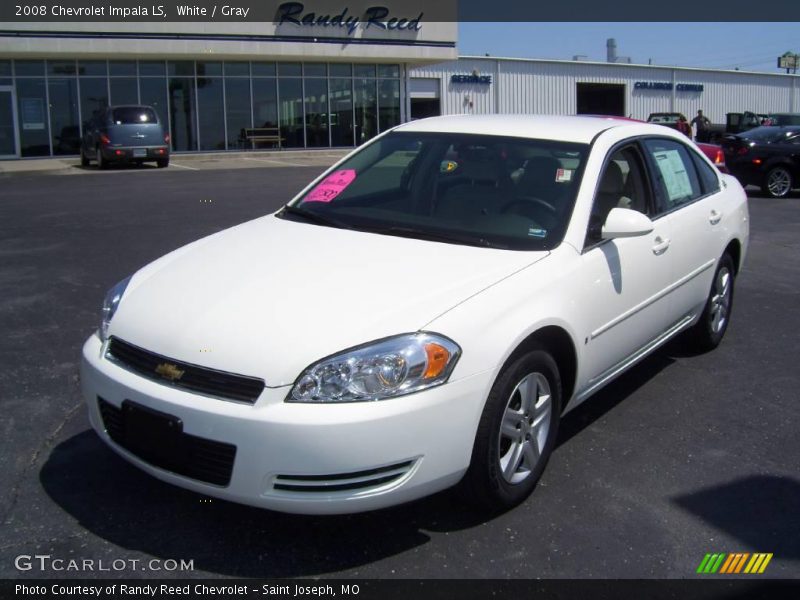 White / Gray 2008 Chevrolet Impala LS