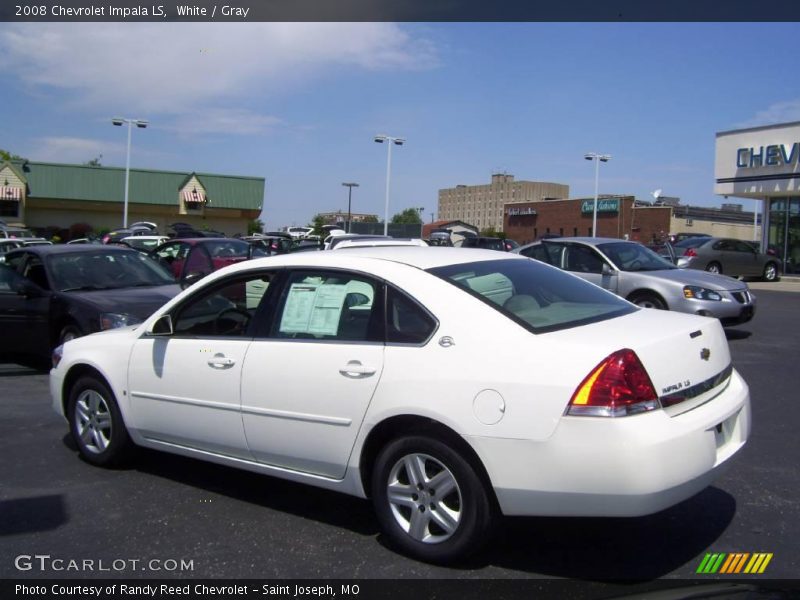 White / Gray 2008 Chevrolet Impala LS