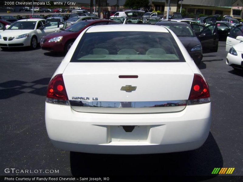 White / Gray 2008 Chevrolet Impala LS