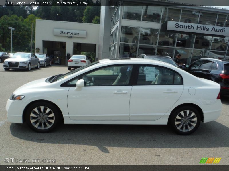 Taffeta White / Gray 2010 Honda Civic EX Sedan