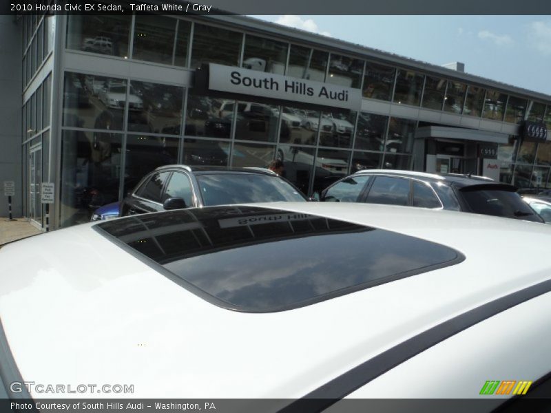 Taffeta White / Gray 2010 Honda Civic EX Sedan
