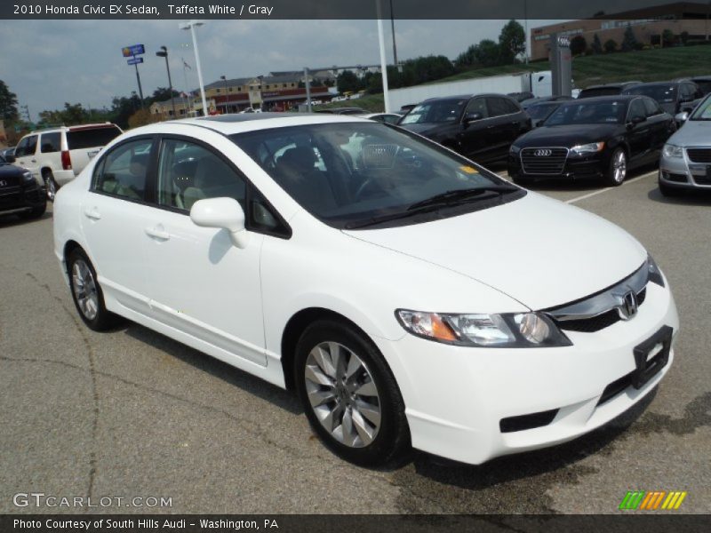 Taffeta White / Gray 2010 Honda Civic EX Sedan