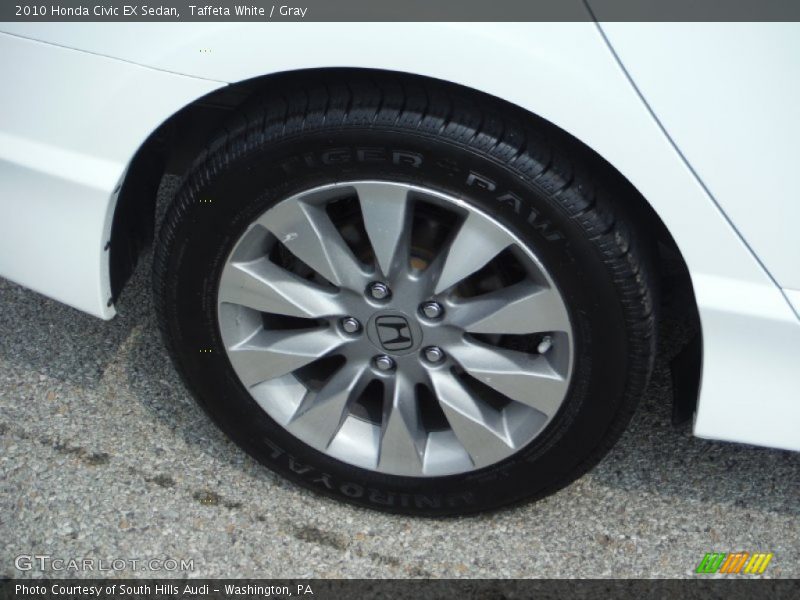 Taffeta White / Gray 2010 Honda Civic EX Sedan