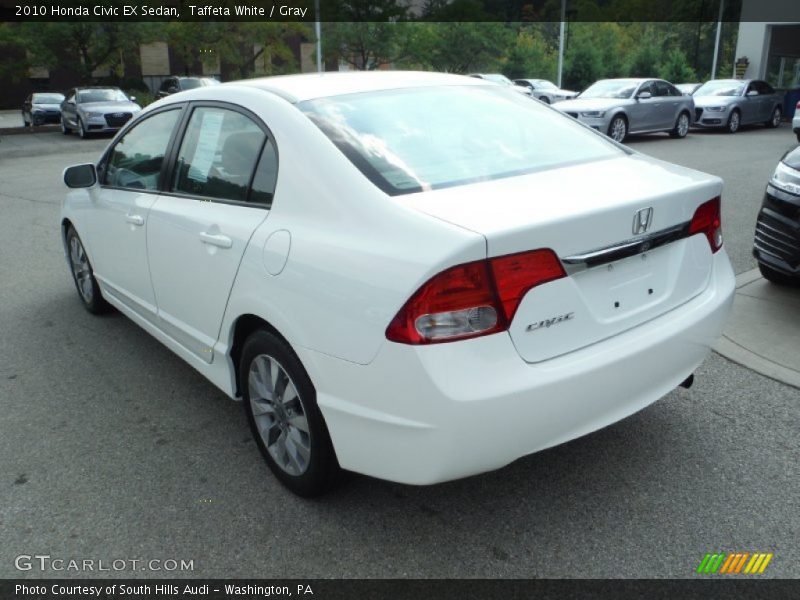 Taffeta White / Gray 2010 Honda Civic EX Sedan