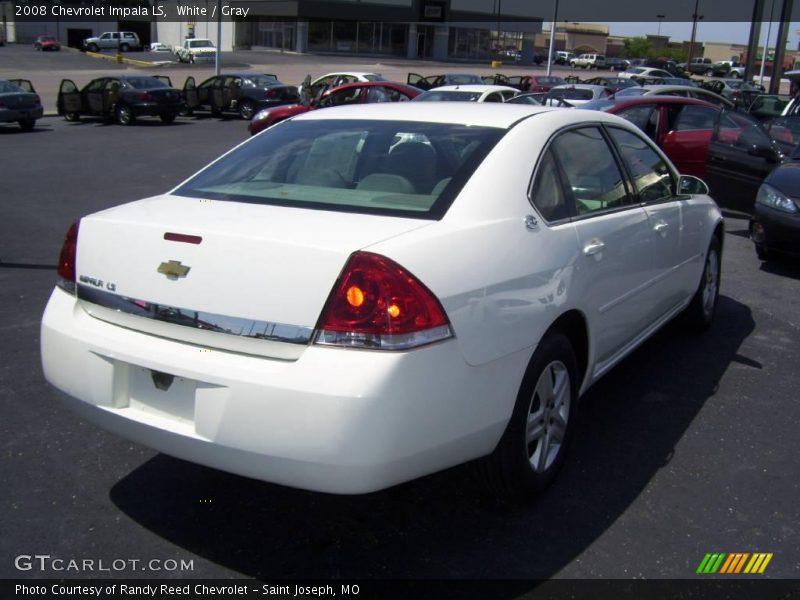 White / Gray 2008 Chevrolet Impala LS