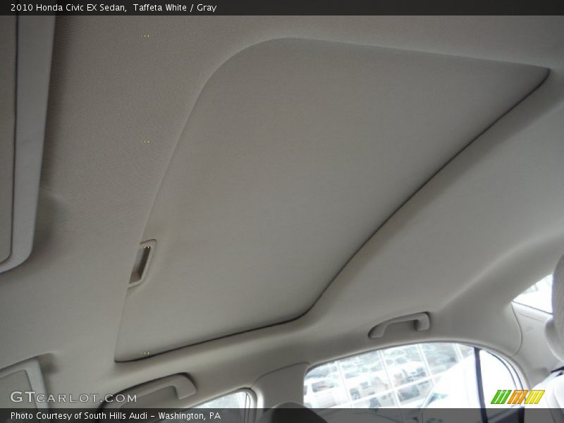 Taffeta White / Gray 2010 Honda Civic EX Sedan