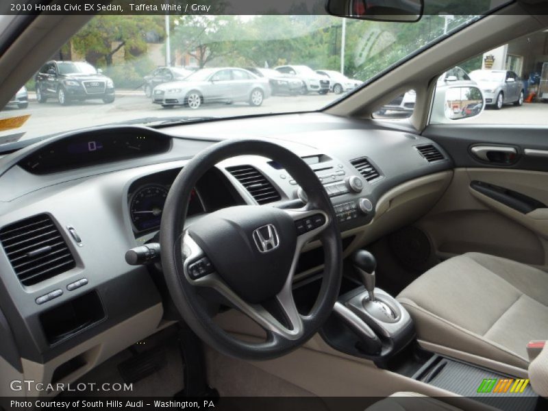 Taffeta White / Gray 2010 Honda Civic EX Sedan