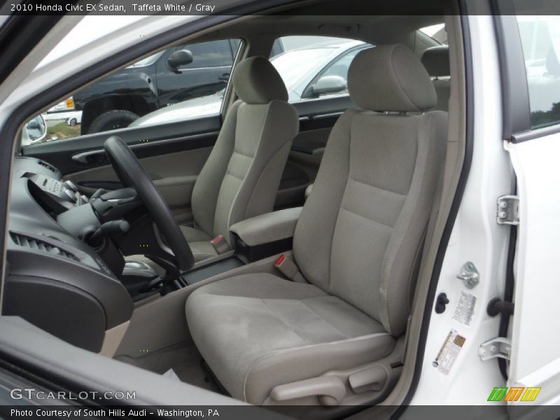 Taffeta White / Gray 2010 Honda Civic EX Sedan