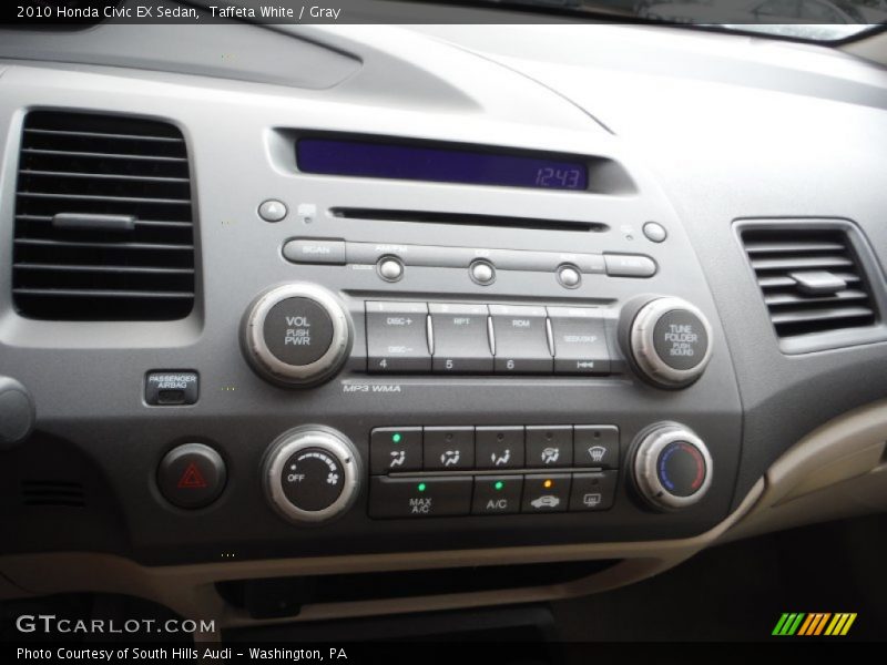 Taffeta White / Gray 2010 Honda Civic EX Sedan