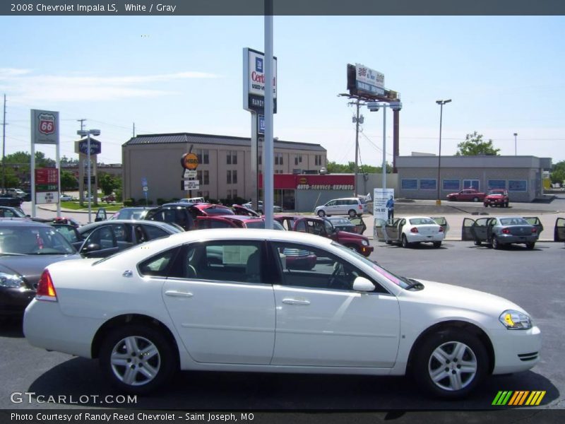 White / Gray 2008 Chevrolet Impala LS