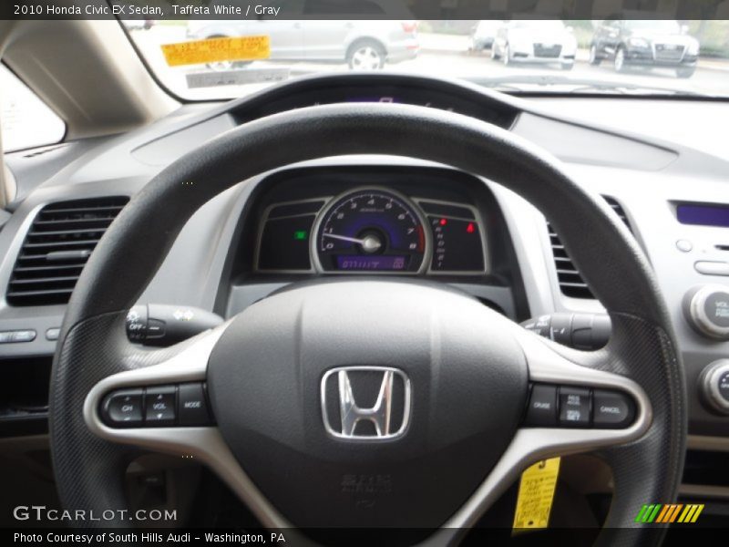 Taffeta White / Gray 2010 Honda Civic EX Sedan