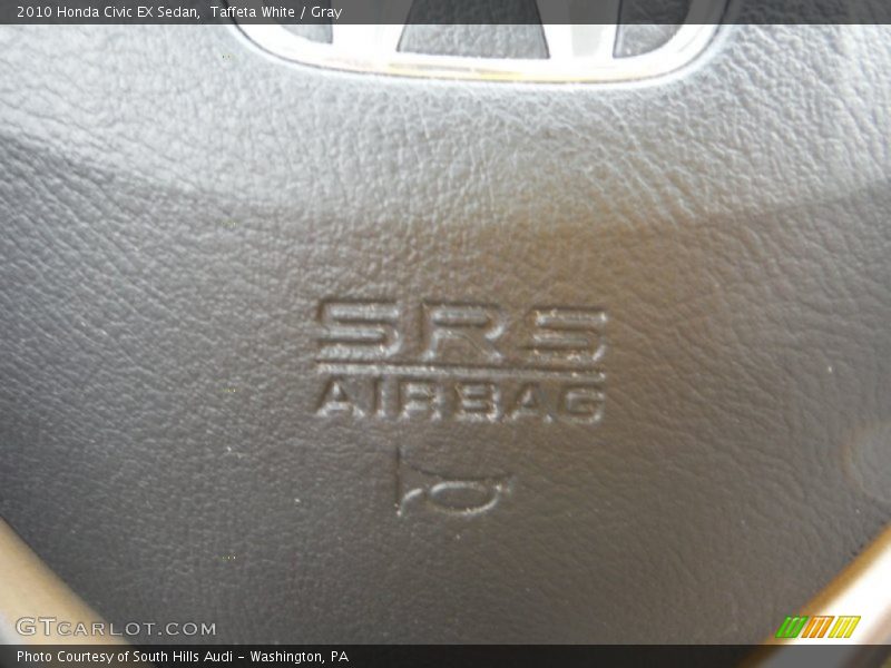 Taffeta White / Gray 2010 Honda Civic EX Sedan