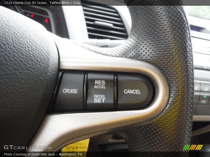 Taffeta White / Gray 2010 Honda Civic EX Sedan