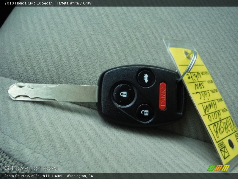 Taffeta White / Gray 2010 Honda Civic EX Sedan