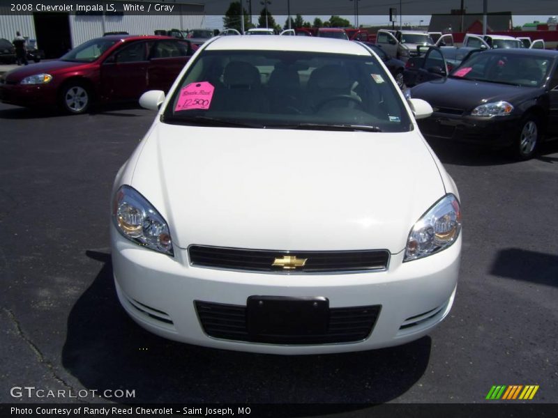 White / Gray 2008 Chevrolet Impala LS