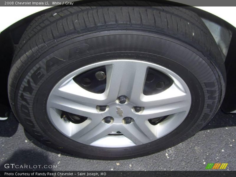 White / Gray 2008 Chevrolet Impala LS