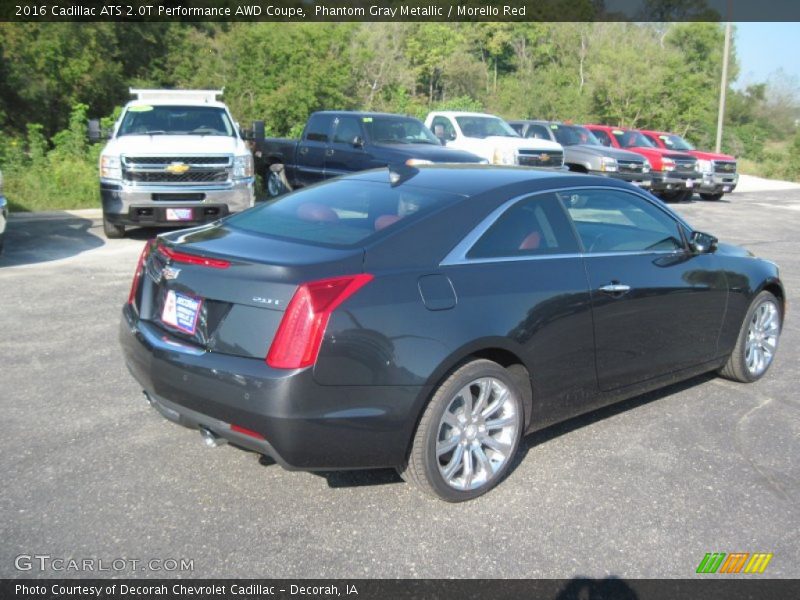Phantom Gray Metallic / Morello Red 2016 Cadillac ATS 2.0T Performance AWD Coupe