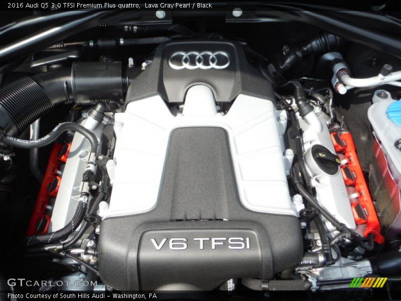 Lava Gray Pearl / Black 2016 Audi Q5 3.0 TFSI Premium Plus quattro