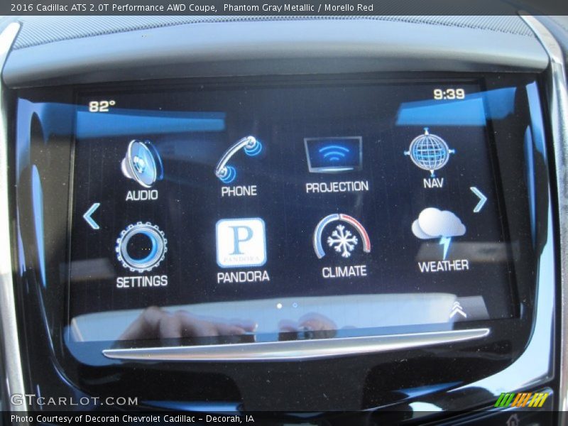 Phantom Gray Metallic / Morello Red 2016 Cadillac ATS 2.0T Performance AWD Coupe