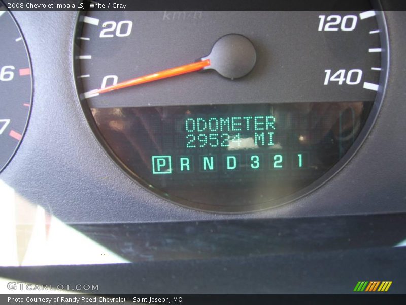 White / Gray 2008 Chevrolet Impala LS