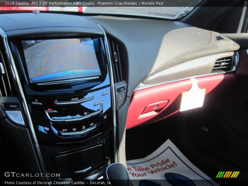 Phantom Gray Metallic / Morello Red 2016 Cadillac ATS 2.0T Performance AWD Coupe