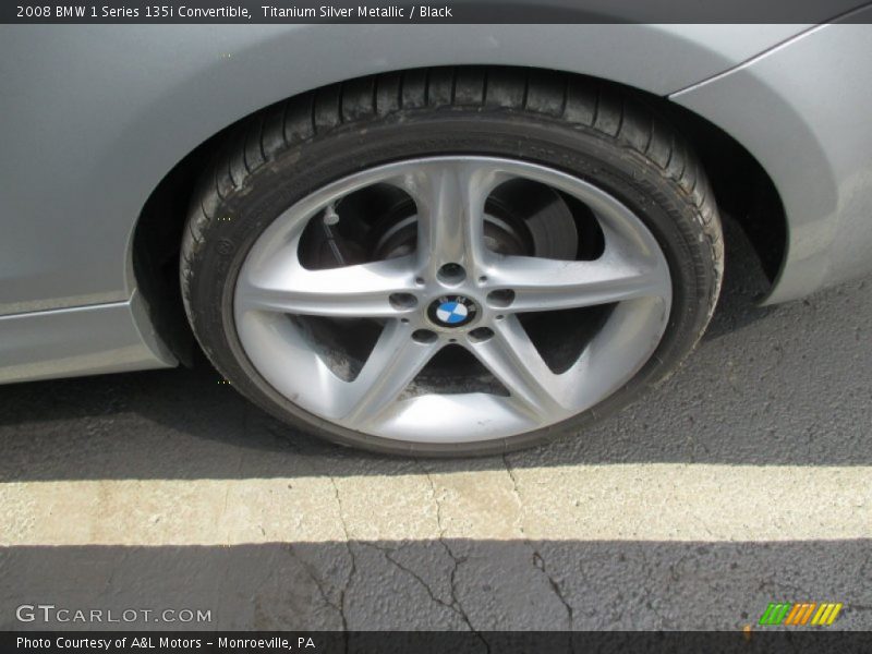 Titanium Silver Metallic / Black 2008 BMW 1 Series 135i Convertible