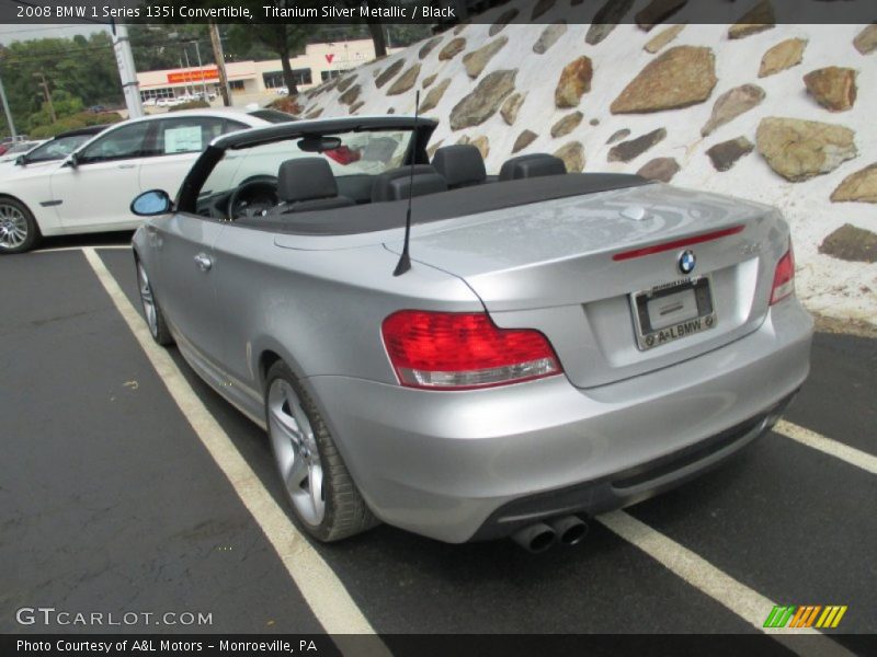 Titanium Silver Metallic / Black 2008 BMW 1 Series 135i Convertible