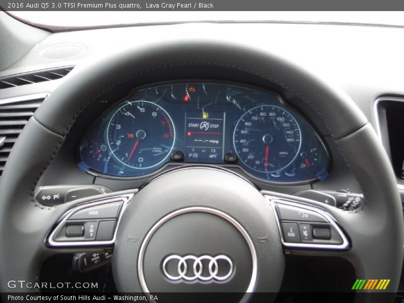 Lava Gray Pearl / Black 2016 Audi Q5 3.0 TFSI Premium Plus quattro