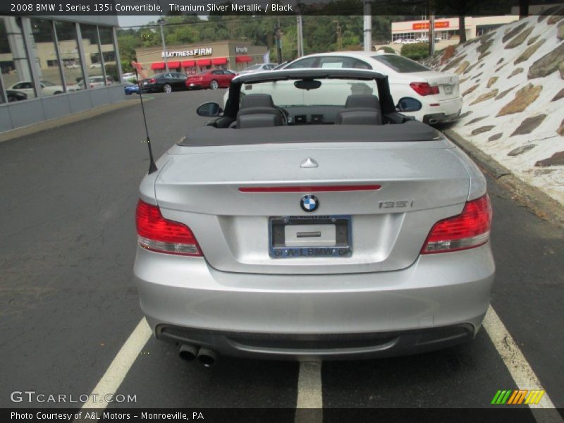 Titanium Silver Metallic / Black 2008 BMW 1 Series 135i Convertible