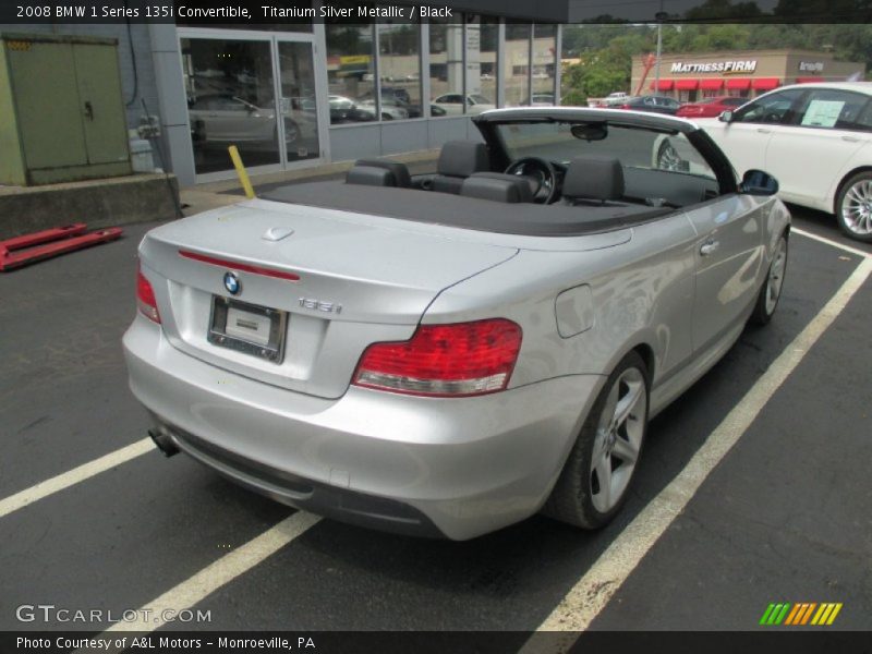 Titanium Silver Metallic / Black 2008 BMW 1 Series 135i Convertible