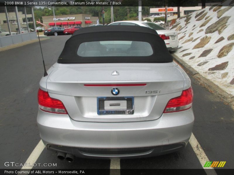 Titanium Silver Metallic / Black 2008 BMW 1 Series 135i Convertible