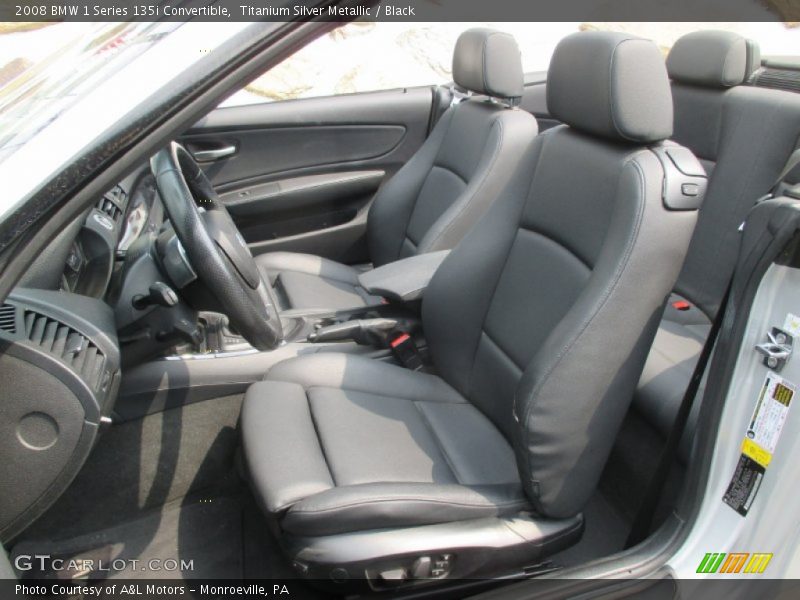 Titanium Silver Metallic / Black 2008 BMW 1 Series 135i Convertible