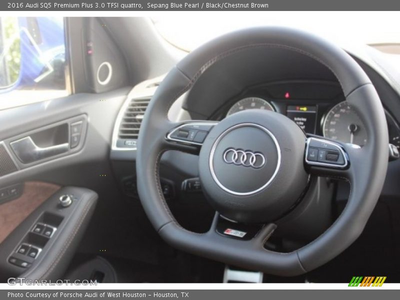 Sepang Blue Pearl / Black/Chestnut Brown 2016 Audi SQ5 Premium Plus 3.0 TFSI quattro