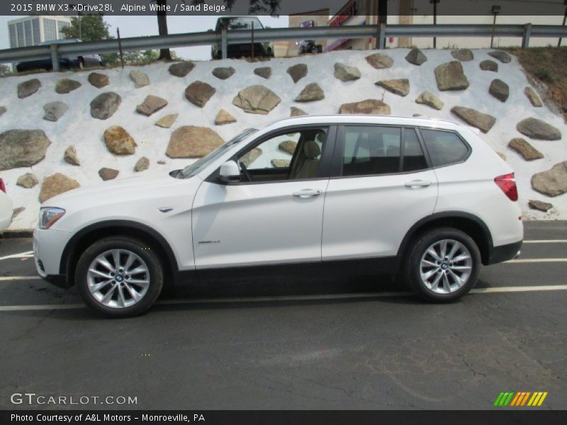 Alpine White / Sand Beige 2015 BMW X3 xDrive28i