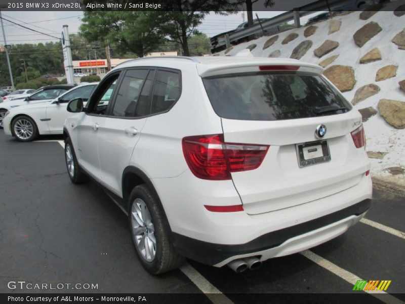 Alpine White / Sand Beige 2015 BMW X3 xDrive28i