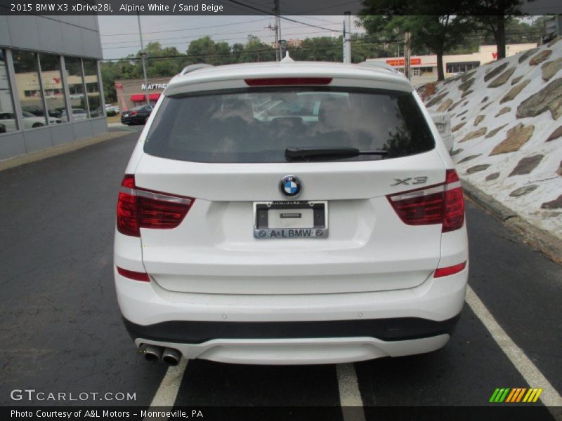 Alpine White / Sand Beige 2015 BMW X3 xDrive28i