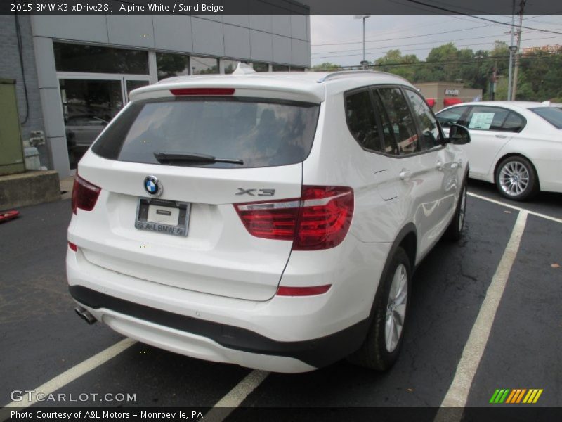 Alpine White / Sand Beige 2015 BMW X3 xDrive28i
