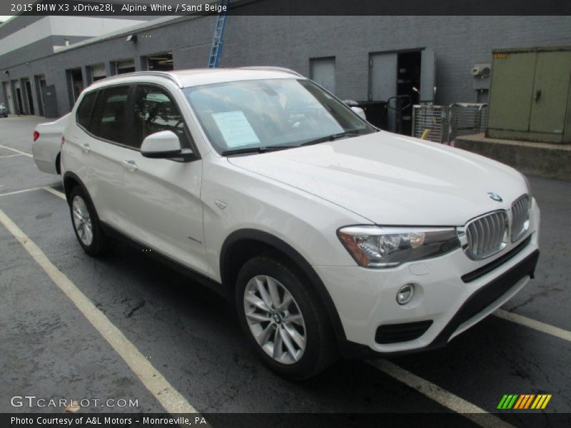 Alpine White / Sand Beige 2015 BMW X3 xDrive28i