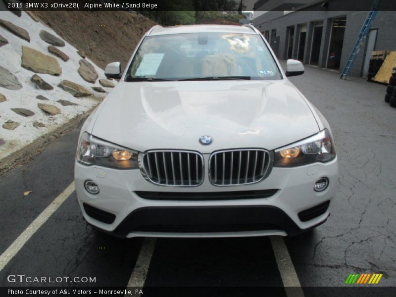 Alpine White / Sand Beige 2015 BMW X3 xDrive28i