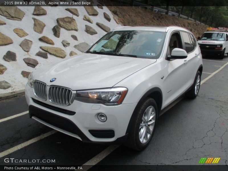 Alpine White / Sand Beige 2015 BMW X3 xDrive28i