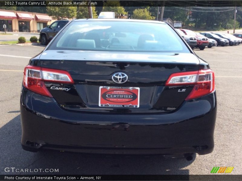 Attitude Black Metallic / Ash 2012 Toyota Camry LE